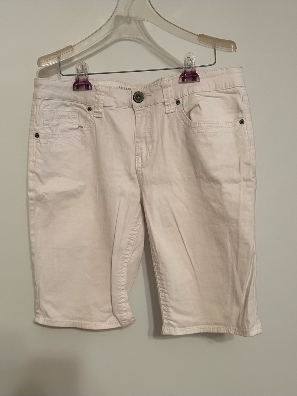 Hydraulic Light Pink Bermuda Shorts for Women